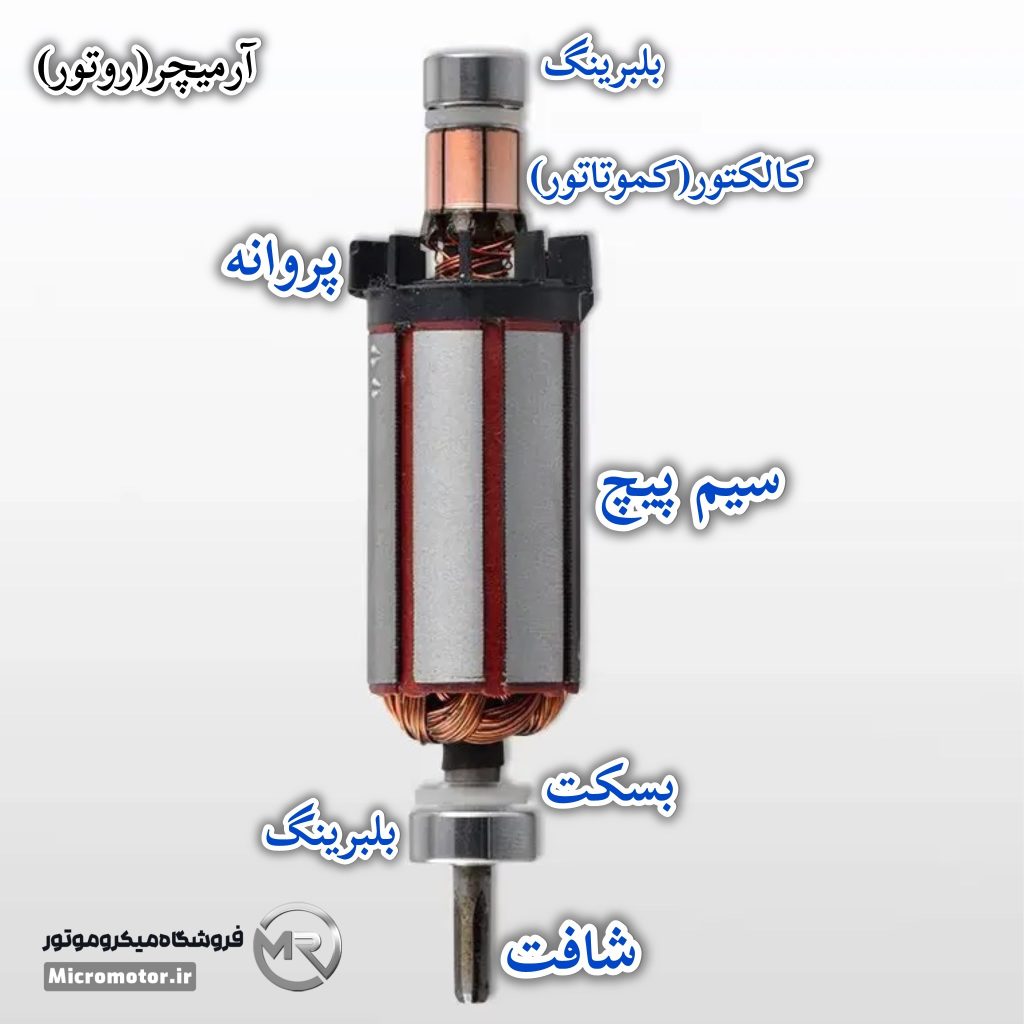 ارمیچر میکروموتور(سوهان برقی)